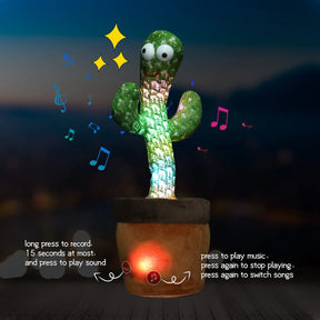 Dancing Cactus Repeat Talking Toy Electronic Plush Toys Can Sing Record Lighten USB Early Education Funny Gift Interactive Bled