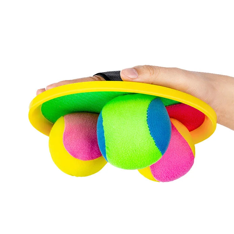 Set Kids Sucker Sticky Ball Toy Outdoor Sports Catch Ball Game Set Throw And Catch Parent-Child Interactive Outdoor Toys WYW